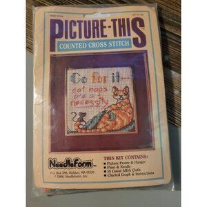 Vintage 1988 Picture This Counted Cross Stitch Kit 1988 Made in USA